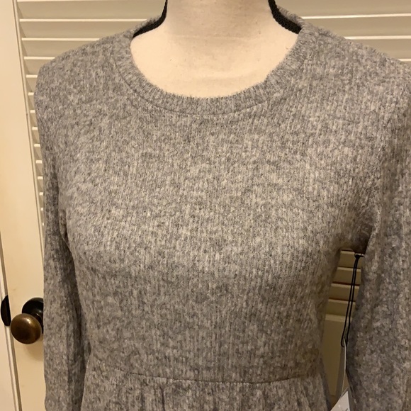 Max + Ash Sweater Dress with a Flounce Hem in Mocha Black, Size Medium, NWT - Picture 5 of 15